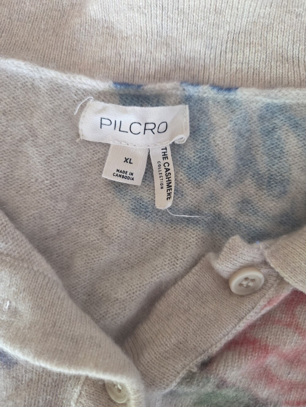 Pilcro Cashmere Polo Sweater Vest Tiger Graphic XL - Picture 10 of 13